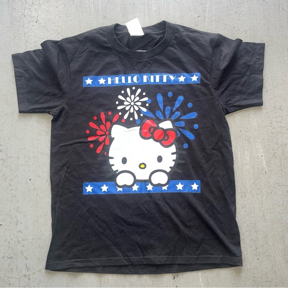 Hello Kitty Black Tee with Red and Blue Accents - Picture 1 of 5